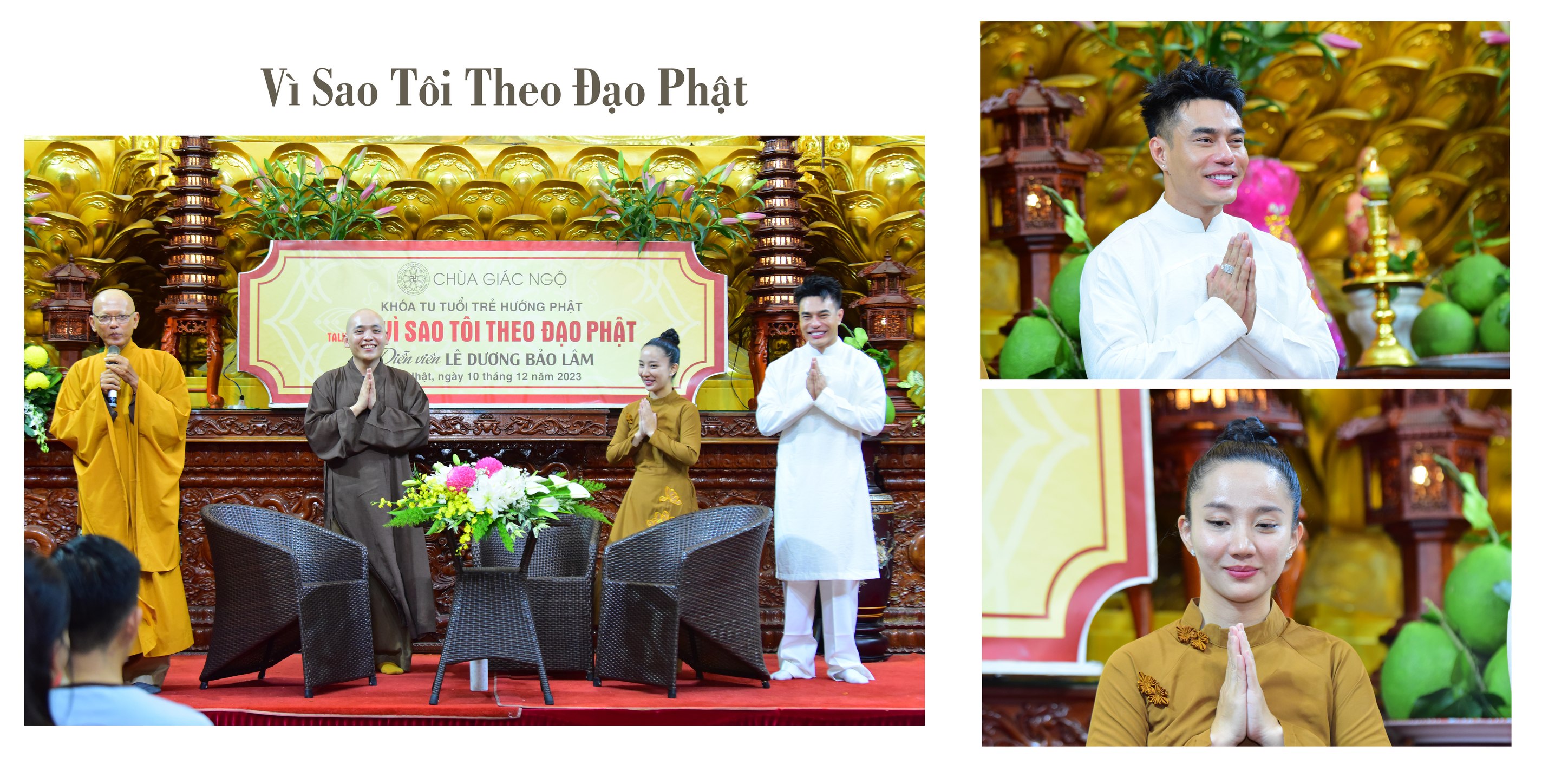 Lê Dương Bảo Lâm về chùa Giác ngộ giao lưu với gần 1.000 Phật tử trẻ